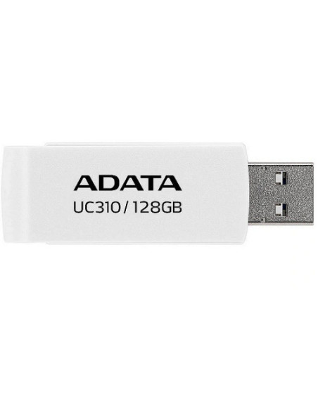 MEMORIE USB 3.2 ADATA 128 GB, protectie slide laterala, carcasa plastic, alb, "UC310-128G-RWH"