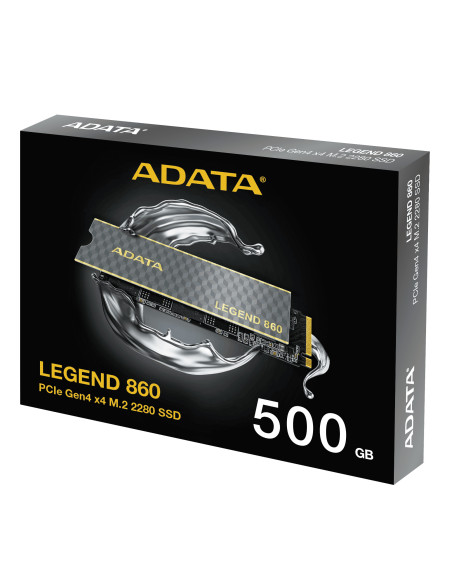 SSD ADATA Legend 860, 500GB, M.2 2280, PCIe Gen4x4, NVMe, R/W speed 5000MBs/3000MBs "SLEG-860-500GCS"