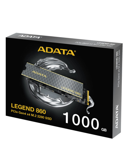 SSD ADATA Legend 860, 1 TB, M.2 2280, PCIe Gen4x4, NVMe, R/W speed 6000MBs/4000MBs "SLEG-860-1000GCS"
