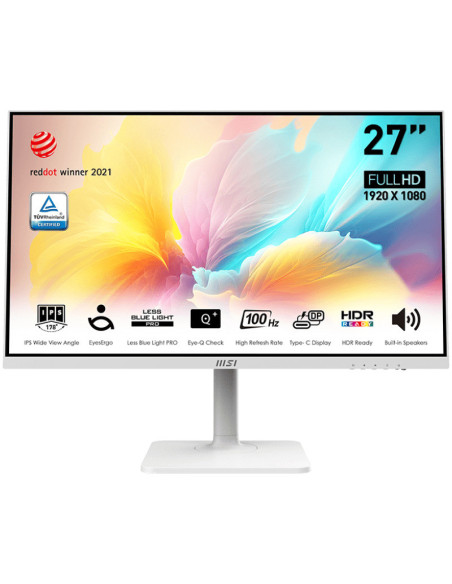 MONITOARE MSI - gaming MS-3PA4,MSI,ID1/White-White,27,Anti-Glare,Non- touch,IPS,FHD,LED,Flat,100Hz,1ms,16:9,EU,36M, +PIVOT/MD2,