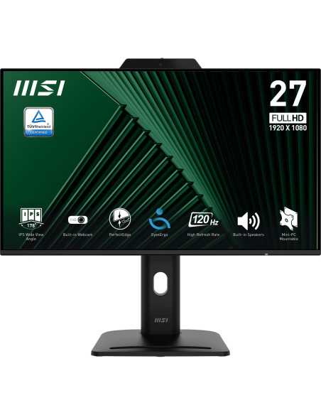 MSI PRO MP272PMG 27inch IPS FHD WebCam 120Hz 300cd/m2 1ms D SUB HDMI DP USB 2.0 Speakres Pivot "PRO MP272PMG"