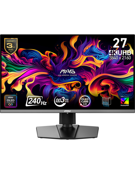 MSI MAG 272UP QD-OLED X24 26.5inch QD-OLED UHD 16:9 240Hz 0.03ms 2xHDM2.1 DP USB Type C Dpalt PD15W Pivot "MAG 272UP QD-OLED X24