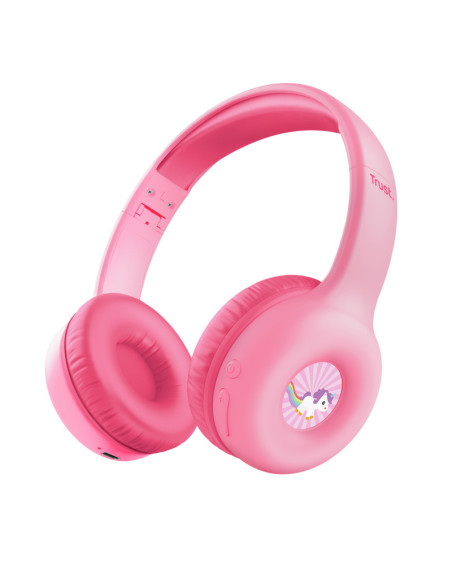 Casti audio TRUST Casti Trust Nouna WS kids, roz