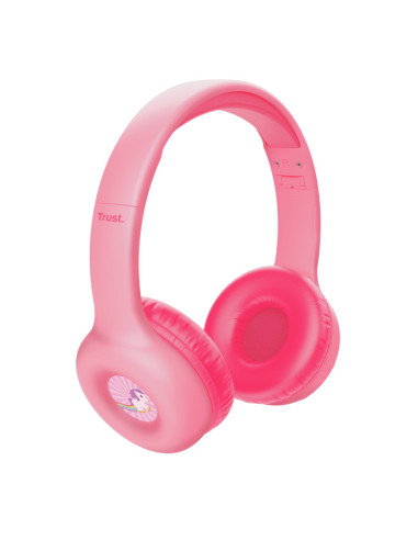 Casti audio TRUST Casti Trust Nouna WS kids, roz