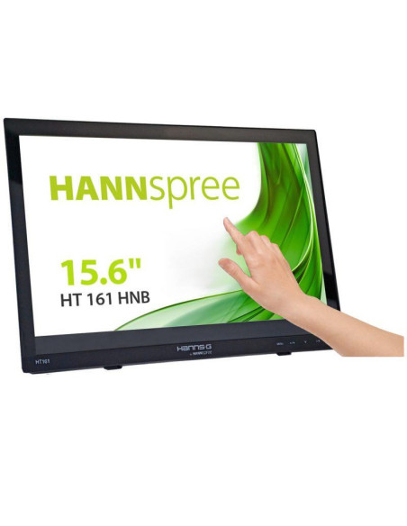Hannspree, HT161HNB, Monitor, Touch, 15.6" Wide, 1366x768, 220cd/m?, 12 ms, 500:1 , HDMI & VGA, 1W x 2, Black "HT161HNB"
