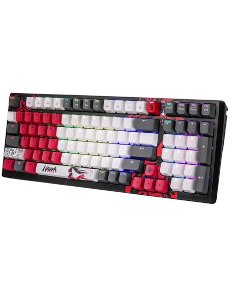 TASTATURA A4TECH - gaming, "Bloody co-branded Naraka", cu fir 1.8m, 106 taste, multimedia , iluminare, USB, negru, "S98"