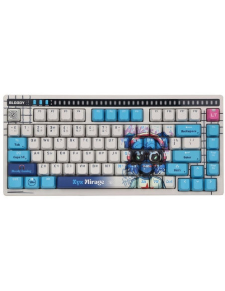 Tastatura gaming Bloody "AT75" Alpha Optical Switch Mechanical Keyboard USB Nyx Mirage, US Layout "AT75 Nyx Mirage" 4711421 0021