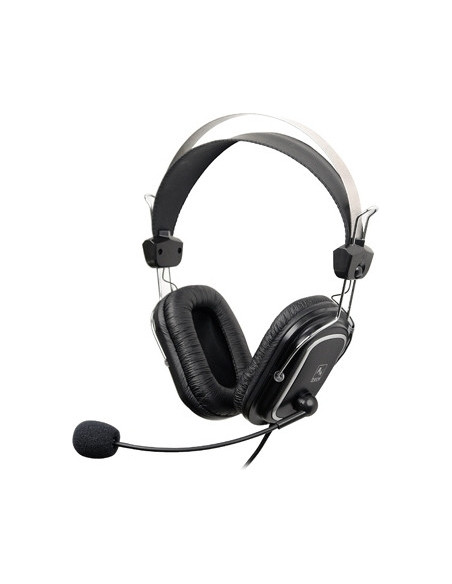CASTI A4tech, "ComfortFIt", cu fir, standard, utilizare multimedia, microfon pe brat, conectare prin Jack 3.5 mm, negru, "HS-50"