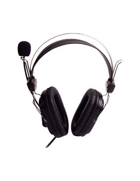 CASTI A4tech, "ComfortFIt", cu fir, standard, utilizare multimedia, microfon pe brat, conectare prin Jack 3.5 mm, negru, "HS-50"