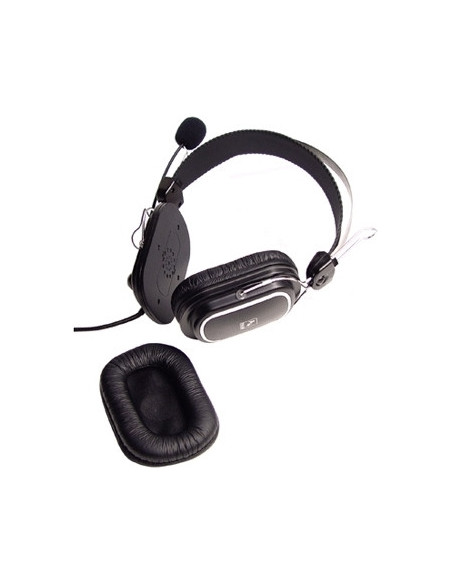 CASTI A4tech, "ComfortFIt", cu fir, standard, utilizare multimedia, microfon pe brat, conectare prin Jack 3.5 mm, negru, "HS-50"
