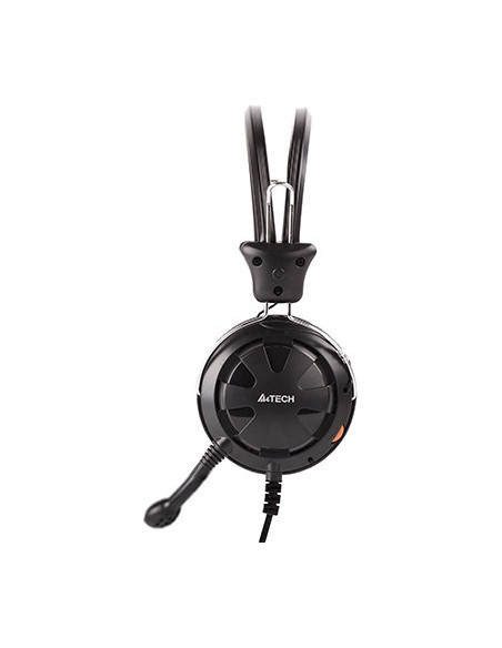 CASTI A4tech, "ComfortFIt", cu fir, standard, utilizare multimedia, microfon pe brat, conectare prin Jack 3.5 mm x 2, negru, "HS
