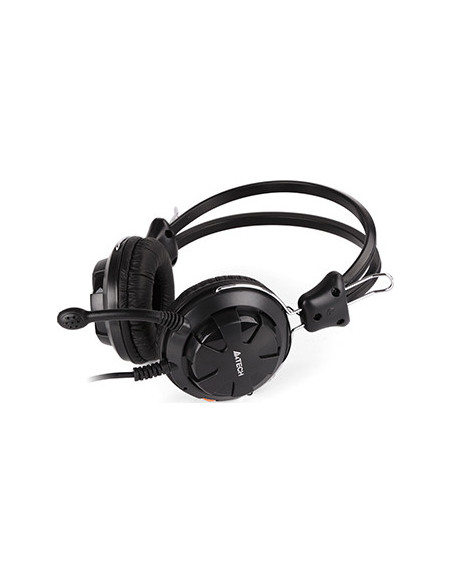CASTI A4tech, "ComfortFIt", cu fir, standard, utilizare multimedia, microfon pe brat, conectare prin Jack 3.5 mm x 2, negru, "HS