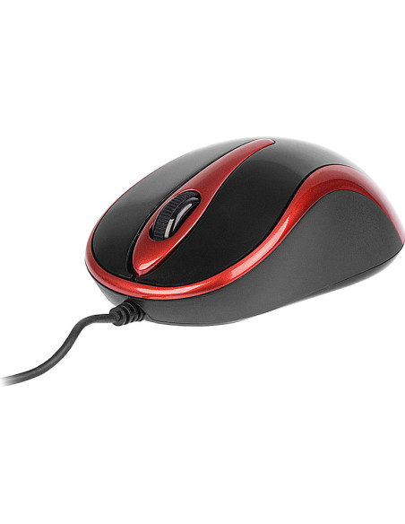 MOUSE A4tech, "N 350", PC sau NB, cu fir, USB, optic, 1000 dpi, butoane/scroll 3/1, , negru / rosu, "N-350-2"