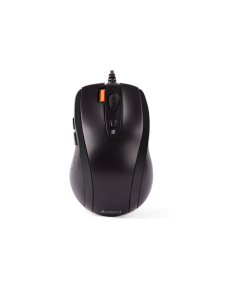 MOUSE A4tech, PC sau NB, cu fir, USB, optic, 1600 dpi, butoane/scroll 7/1, buton selectare viteza, negru, "N-70FX-BK"