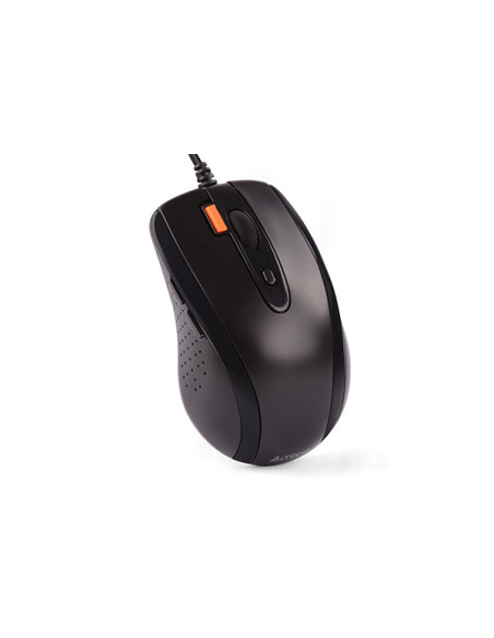 MOUSE A4tech, PC sau NB, cu fir, USB, optic, 1600 dpi, butoane/scroll 7/1, buton selectare viteza, negru, "N-70FX-BK"