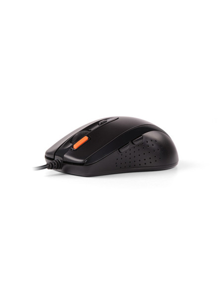 MOUSE A4tech, PC sau NB, cu fir, USB, optic, 1600 dpi, butoane/scroll 7/1, buton selectare viteza, negru, "N-70FX-BK"