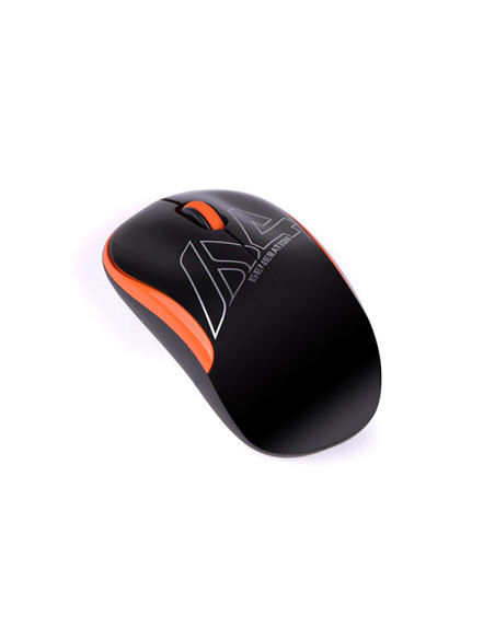 MOUSE A4tech, PC sau NB, wireless, 2.4GHz, optic, 1000 dpi, butoane/scroll 3/1, , negru / portocaliu, 45507104 "G3-300N-BO"