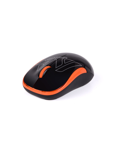MOUSE A4tech, PC sau NB, wireless, 2.4GHz, optic, 1000 dpi, butoane/scroll 3/1, , negru / portocaliu, 45507104 "G3-300N-BO"