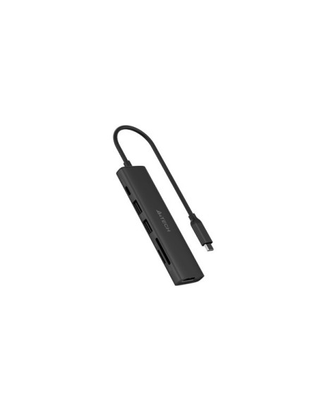 DOCKING Station A4tech universal, 6-in-1, conectare PC USB Type C, USB-C x 1, USB-A 3.0 x 2, porturi video HDMIx1 4K@60Hz, slot