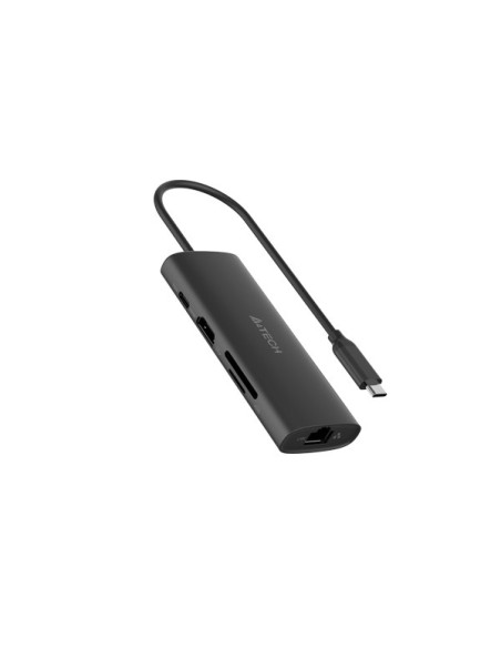 DOCKING Station A4tech universal, 8-in-1, conectare PC USB Type C,USB-Cx2, USB-A 3.0x1, USB-A 2.0x1,HDMIx1 4K@30Hz,LAN Gigabit,s