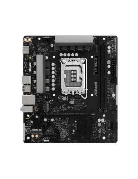 Placa de baza AsRock "H810M-H", skt. LGA 1851, chipset Intel H810, mATX, 2 x DDR5 max. 128 GB, USB 3.2 gen1 A, USB 2.0, 2.5 GHz