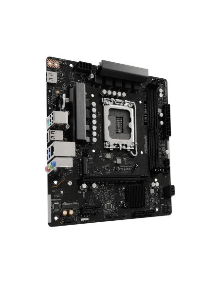 Placa de baza AsRock "H810M-H", skt. LGA 1851, chipset Intel H810, mATX, 2 x DDR5 max. 128 GB, USB 3.2 gen1 A, USB 2.0, 2.5 GHz