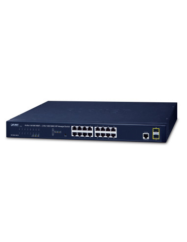 NET SWITCH 16PORT 1000M/GS-4210-16T2S PLANET...