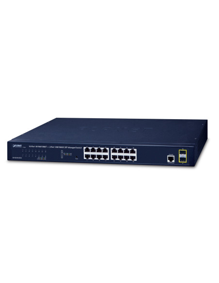 NET SWITCH 16PORT 1000M/GS-4210-16T2S PLANET "GS-4210-16T2S"
