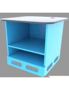 Dispozitiv totem SS integrat pentru imprimanta 3D realizat din pal albastru egger de 18 mm