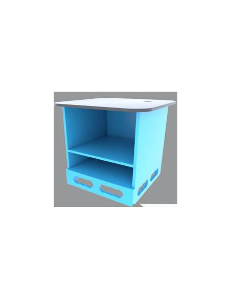 Dispozitiv totem SS integrat pentru imprimanta 3D realizat din pal albastru egger de 18 mm