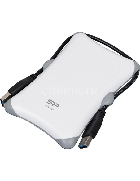 HDD extern portabil Silicon Power Armor A30 1TB Anti-shock USB 3.0 alb "SP010TBPHDA30S3W"