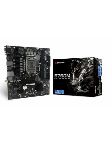 Placa de baza Biostar "B760MX2­E", skt. LGA 1700, chipset Intel B760, mATX, 2 x DDR5 max. 128 GB, USB 3.2 gen 1, 4 x SATA, 2 x M