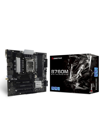 Placa de baza Biostar "B760MXC PRO", skt. LGA 1700, chipset Intel B760, mATX, 4 x DDR5 max. 256 GB, USB 3.2 gen 2, 8 x SATA, 2 x