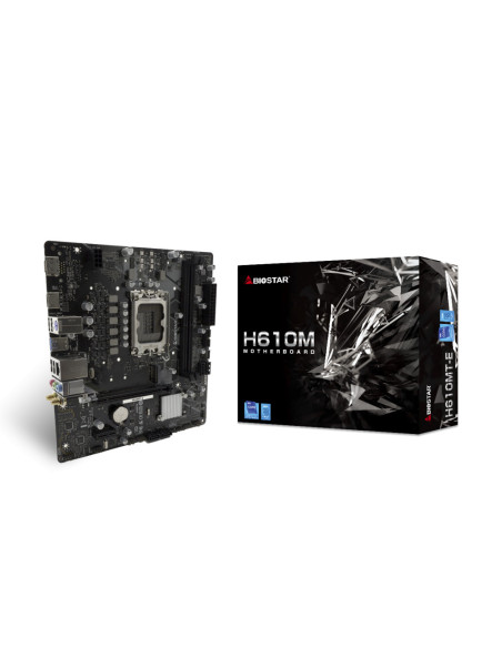 Placa de baza Biostar "H610MT-E", skt. LGA 1700, chipset Intel H610, mATX, 2 x DDR4 max 64 GB, USB 3.2 gen1, 4 x SATA, 1 x M.2,
