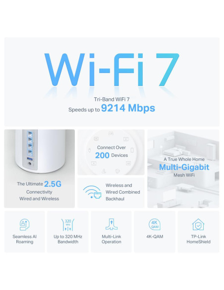 Routere Wireless TP-LINK KIT BE9300 MESH WIFI 7 3PK