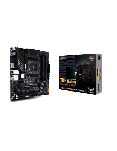PLACA de BAZA Asus "TUF GAMING B550M-PLUS", skt AM4, mATX, AMD B550, 4 x DDR4, max. 128 GB, 4 x SATA, 2 x M.2, 7.1, "TUF GAMING