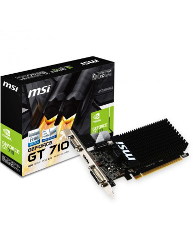 PLACA VIDEO MSI NVIDIA GeForce GT 710 2GD3H LP,...