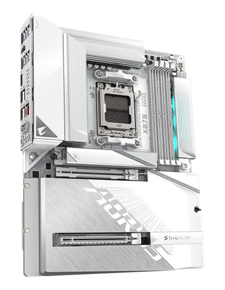 Placa de baza GIGABYTE X870 AORUS STEALTH ICE, AM5, DDR5, BT, Wi-Fi, ATX, Alb "X870 A STEALTH ICE"