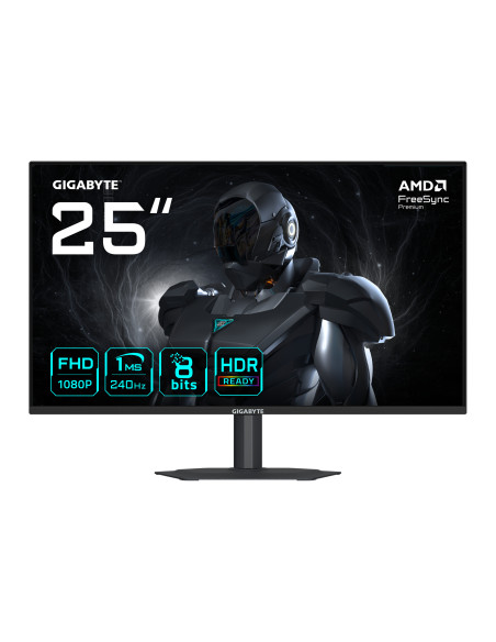Monitor SS IPS LED GIGABYTE 24.5" G25F2A, Full HD (1920 x 1080), HDMI, DisplayPort, Boxe, Pivot (Negru) "G25F2A"