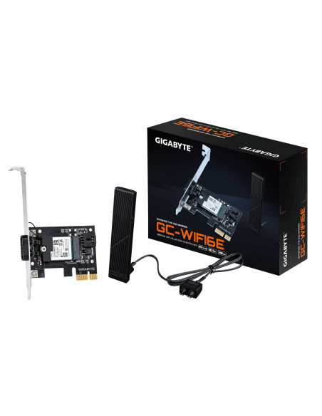 Adaptor wireless GIGABYTE Placa de retea Wireless GC-WIFI6E, Wi-Fi 6E, Bluetooth 5.2, PCIe "GC-WIFI6E"