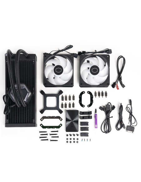 COOLER Cooler Master "MASTERLIQUID 240 ATMOS",racire lichid,skt. Intel LGA 1700/1200/115x,AMD AM5/AM4,radiator aluminiu,pompa,2x