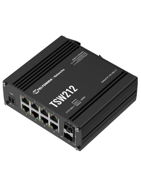 SWITCH Teltonika POE+ "TSW200", 8 x LAN port 10/100/1000 Mbps PoE+, 2 x SFP, buget PoE 240W ( fara alimentator )"TSW200000050"