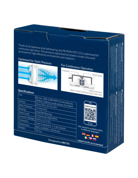 Ventilator ARCTIC P8 PWM PST CO, 80 mm, 3000 rpm "ACFAN00151A"