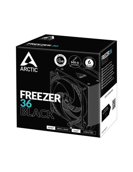 COOLER Arctic "Freezer 36 (Black)",racire aer, HDT heatpipe, skt. Intel LGA 1700, AMD AM5/AM4, fan 120mm, "ACFRE00123A"