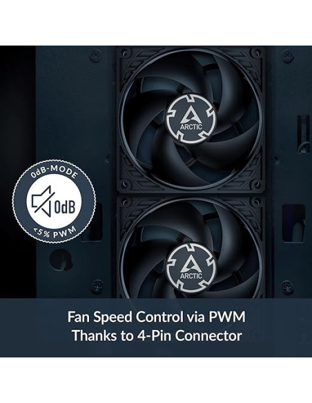 Ventilator Arctic "P9 PWM PST CO", 92mm, 200-3000 RPM, FDB, 39 cfm, 4pin PWM, negru, "ACFAN00299A" - 4895213704946
