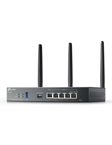 ROUTER TP-LINK VPN Gigabit, Omada Cat6 AX3000 Dual-Band WiFi 6, 6 × Gigabit RJ45 port, 3 antene externe detasabile, "ER706W"