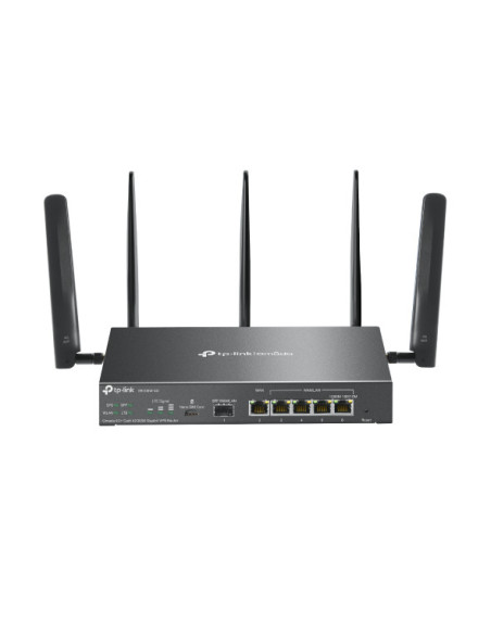 ROUTER TP-LINK VPN Gigabit, Omada 4G+ Cat6 AX3000 Dual-Band WiFi 6, 6 × Gigabit RJ45 port, 5 antene externe detasabile, "ER706W-
