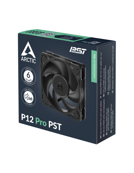Ventilator Arctic "P12 Pro PST", 120mm, 600 - 3000 RPM, FDB, 77 cfm, 4-Pin Fan Plug + 4-Pin Socket, lungime cablu 400 mm + 80 mm