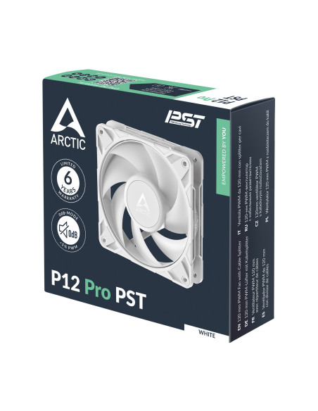Ventilator Arctic "P12 Pro PST (White)", 120mm, 600 - 3000 RPM, FDB, 77 cfm, 4-Pin Fan Plug + 4-Pin Socket, lungime cablu 400 mm
