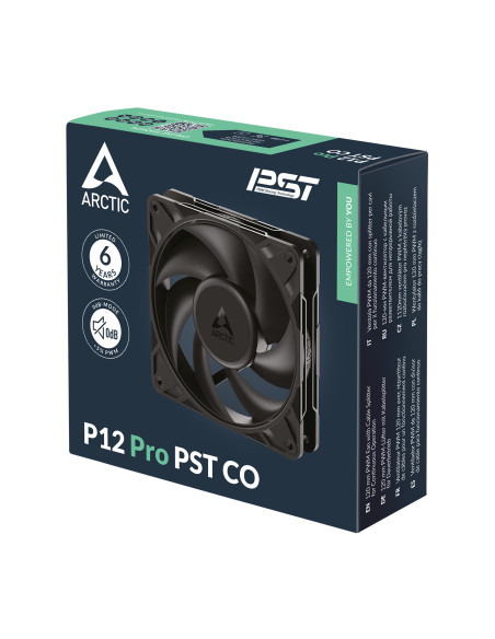 Ventilator Arctic "P12 Pro PST CO", 120mm, 600 - 3000 RPM, Dual Ball Bearing, 77 cfm, 4-Pin Fan Plug + 4-Pin Socket, lungime cab